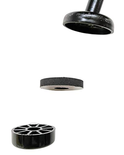 Forever Glides Wrought Iron Patio Furniture Feet Floor Protectors and Outdoor Chair and Table Leg Foot Pad Slider Caps (24 Pack - 1-1/2" - Pewter)