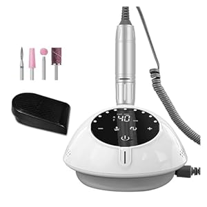 40000RPM Nail Drill Machine with HD Display Manicure Machine New Upgrade Electric Nail File with Cutter Nail Art Salon Tools with Saves More Time and Money.