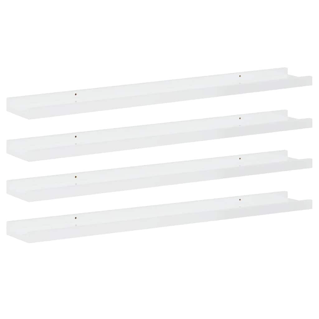 Étagères murales en MDF blanc brillant 80 cm pour habiller un mur vide avec style