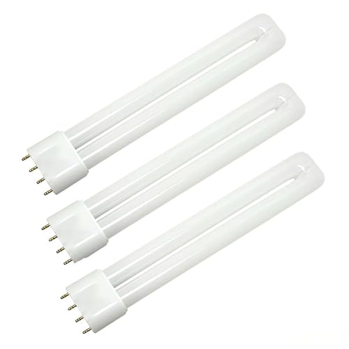 MouMouPurr Pack of 3, 18W/830 2G11 4-Pin Fluorescent Light Bulbs, Low Energy Compact Fluorescent Lamp, Warm White 3000K, 220V Compact Energy Saving Lamps