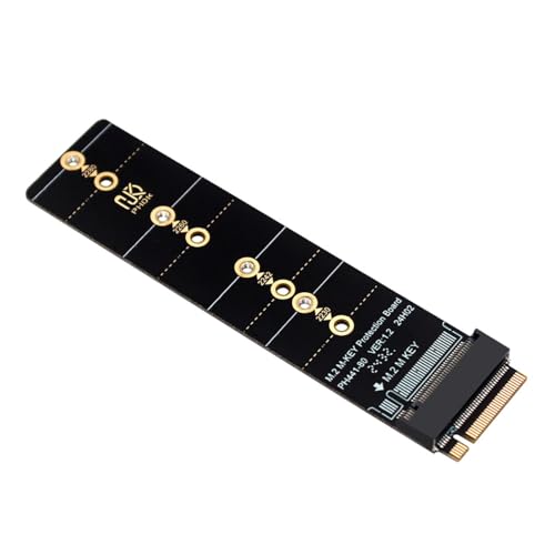 PH441 PCIe4.0 M.2 Mkey Adapter Card – Test and Protection Board with Gold Finger Guard Compatible with M.2 NVMe 2230 2242 2260 2280 SSD
