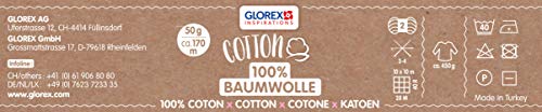 Glorex 5 1004 16 Cotton 100% Cotton Versatile for Knitting Crocheting and Crafts, Very Good Quality, Soft and Washable, 50 g - Image 2