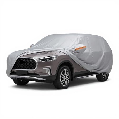 Image of myTVS 100% Waterproof Car Body Cover for MG Gloster - Custom-Fit, Double-Layer, UV & Dust Proof, Mirror Pockets & Elastic Clip Lock (CSK 12)