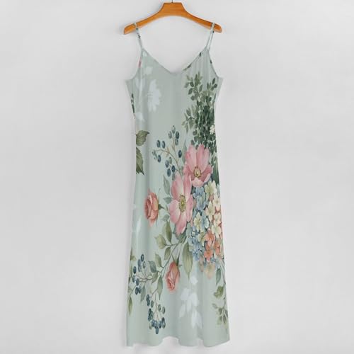 Robe bohème femme col en V chic imprimé champêtre d'été - 4