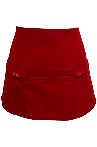 Mirabella Health & Beauty Delantal de cintura con bolsillos y cremallera, rosso, Talla única Cover