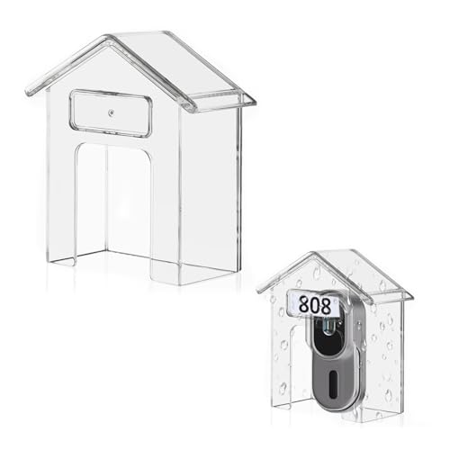 Copertura Antipioggia per Campanelli,Copertura In Plastica Resistente Alle Intemperie per Campanelli Esterni con Copertura per Targhetta, Facile da Installare Pulsanti Campanello Campanelli Wireless