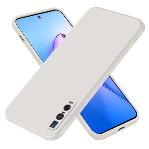 EASSGU Funda para OPPO Find X2 Pro (6.7' Inches), Carcasa de Silicona Suave de TPU - Blanco Antiguo