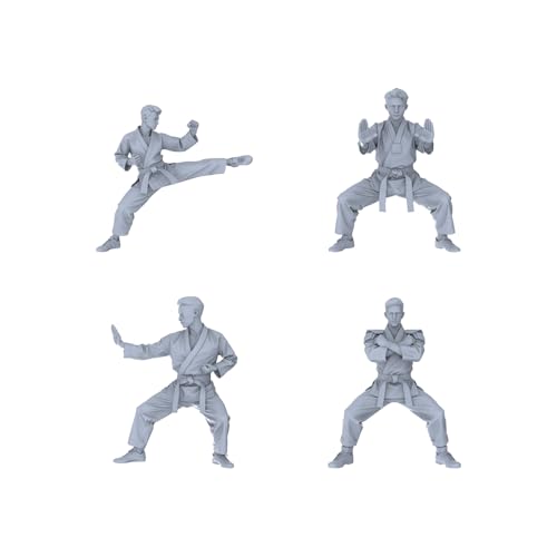 MRY-SFW LYTR87150 1/87 Karate Practitioners 4PCS Unpainted miniatura 1