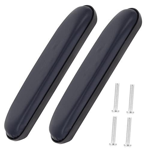 FOYTOKI 2個車椅子用アームレストパッド 交換用スポンジクッション ユニバーサル型 患者ケアアクセサリー 肘枕付き 耐久性のある レザー仕様 滑り止め底面 多機能対応