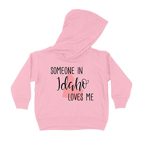 Someone In Idaho Loves Me Kids Hoodie Sweatshirt Toddler 4T Light Pink