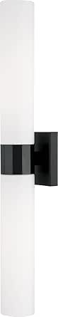 Capital Lighting 646221MB Sutton Transitional Minimalistic Soft White Glass Wall Sconce Vanity Bar Light, 2-Light 200 Total Watts, 29" H x 5" W, Matte Black