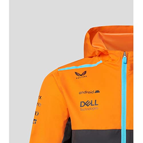 McLaren Formula One Team - Official 2023 Formula 1 Merchandise - Replica Team Lightweight Rain Jacket - Papaya/Phantom - Men's (XXXL)