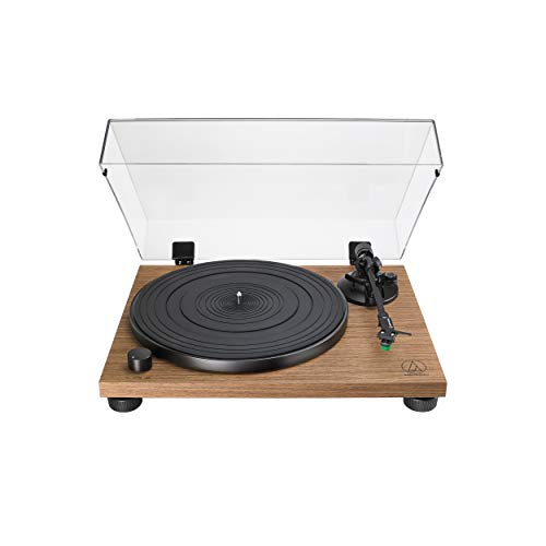 Audio-Technica At-Lpw40Wn Fully Manual Belt-Drive Turntable, 2 Speeds, Dynamic Anti-Skate Control, Carbon-Fiber Tonearm Walnut #TOP1