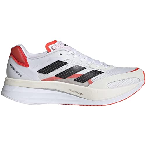 メンズ ランニングシューズ アディゼロ ボストン ADIZERO BOSTON 10 M ホワイト/ブラック/レッド BTB14 FY4079 24.5cm