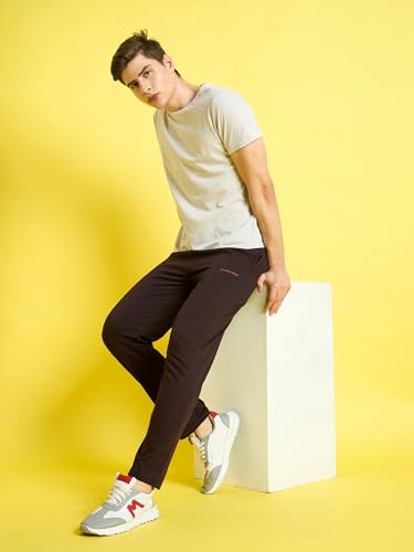 Image of bearbrother Men's Regular Fit Solid Trackpants