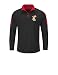 NBA Miami Heat Men's Heat Status Inquiry Long Sleeve Mock Neck 1/4 Zip Synthetic Fashion Tops Hardwood, X-Large, Black-Bright Cardinal