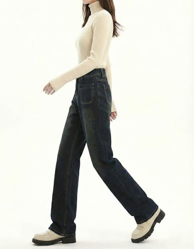 Image of ODDMONEKY Baggy Jeans for Women || Korean Jeans for Women || Wide Leg Korean High Waist Baggy Denim Pants (Wjeans-7)