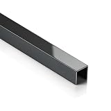 Deko Bordüre U-Profil Zierleiste Fliesenschiene Edelstahl V2A L250cm 10mm schwarz glänzend