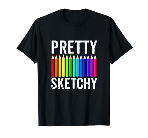 Colored Pencils I Love Art Crafty Apparel Co. Unisex-Adults, Unisex-Kids Art-themed T-Shirt Black Short Sleeve Classic Fit Crew Neck T-Shirt Small