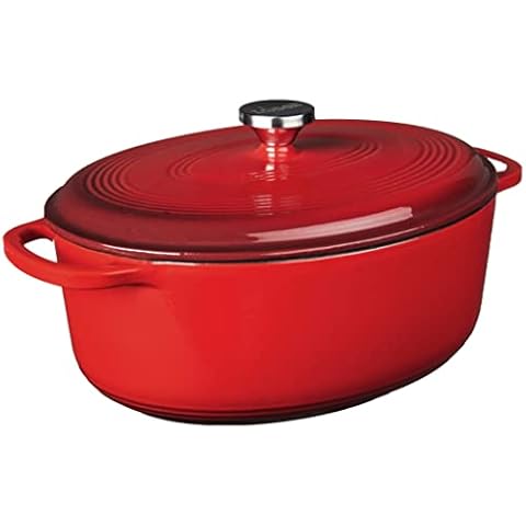 Lodge EC7OD43 Enameled Cast Iron Oval Dutch Oven Cover