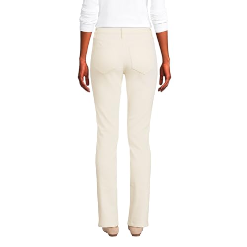 Lands' End Womens Recycled Denim MR Straight Leg Jean Natural Regular 12 322