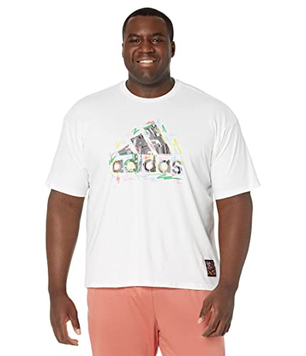 T-shirt homme adidas Pride blanc en taille Large en coton