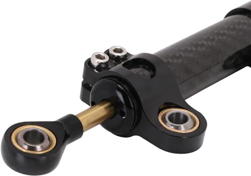 Image of JFG RACING Motorcycle Steering Damper without Mounting Brackets,10 inch Universal Steering Stabilizer for Most Motorcycles Street Sport Road Racing Bike-Carbon Fiber