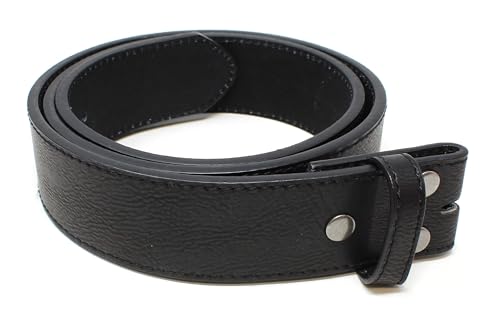 Image of BC Belts Leather Belt Strap with Vintage Distressed Texture 1.5 inch Wide with Snaps and without Buckle