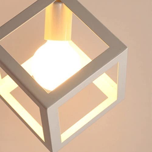 Lámpara colgante con marco de cubo que ahorra espacio visual 5