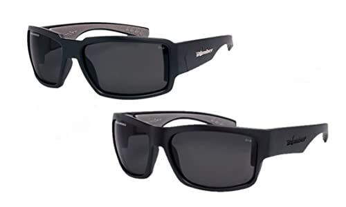 BOMBER BOOGIE Bomb and TIGER Bomb Polarized Sunglasses Matte Black Frame/Smoke Lens Bundle
