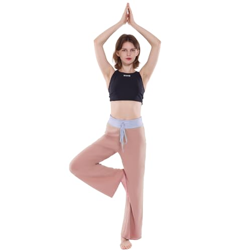 Image of NEWCOSPLAY Women's Comfy Pajama Pants Casual Drawstring Palazzo Lounge Wide Leg Pants