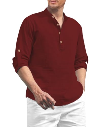 Image of Vida Loca Men Solid Cotton Blend Straight Kurta Shirt