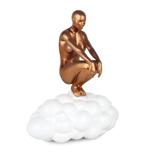 ADM - 'Contemplazione' - Scultura figurativa moderna in resina effetto metallo e resina satinata - Bronzo - H51 cm