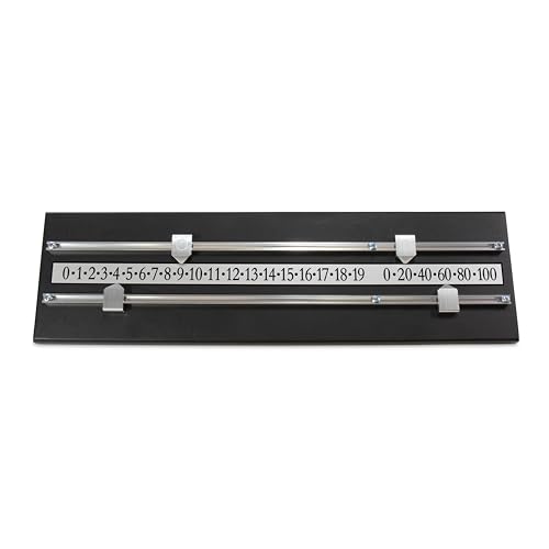 Funky Chalk BLACK Wooden 2 Player Snooker Scoreboard with Chrome Rails and Sliders - 19 Inches - Image 2