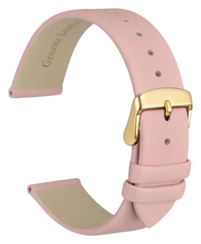 Bracelet de montre en cuir rose gold 14mm idéal pour le bureau
