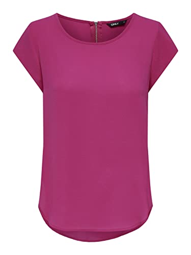 ONLY Damen Onlvic S/S Solid Top Noos Ptm, Very Berry, 38
