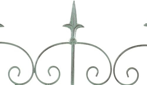 CLP Gartenzaun Mangold I Rankzaun Aus Eisen I Steckzaun-Element Ohne Betonieren, Farbe:antik-grün
