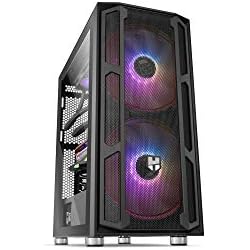 Ventilador Air Nova Nox Hummer Nova -NXHUMMERNOVA- Semitorre ARGB ATX-Micro ATX-ITX, 2 ventiladores ARGB 200mm preinstalados, cristal templado, espacio para hasta 8 ventiladores, USB 3.0, color negro