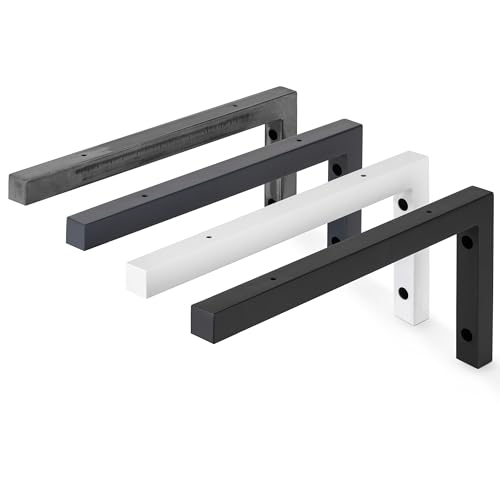 Holzbrink 2x Soporte de Pared para Lavabo Negro pour Soporte macizo de diseño para lavabo o...