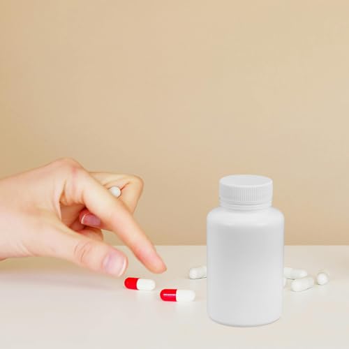 Frascos de plástico de 120ml TEHAUX con tapa de rosca pack de 20 unidades para cápsulas 7