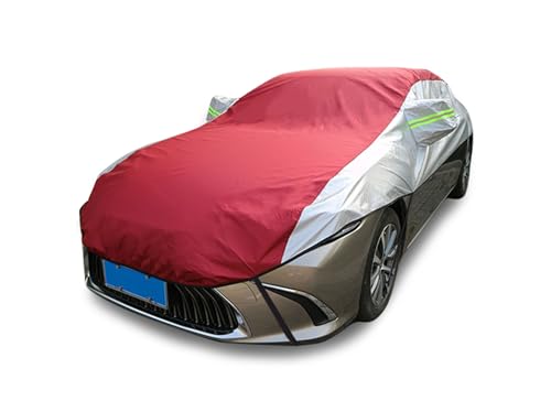 LinGKon ハーフボディーカバー 車カバー 適用 スマート フォーツー 451,自動車ボディカバ カスタムカーカバー 全天候防塵防水紫外線日焼け止め耐強風台風対策 反射ストリップと収納バッグ付