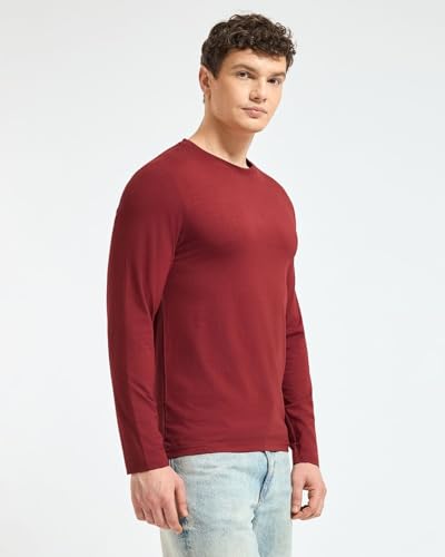 Image of Wellbi Full Sleeve T-Shirts for Men | Black | Breathable Eco-Friendly Bamboo Blend for All-Day Comfort | Ideal for Travel, Gym, or Casual Wear | Machine Washable