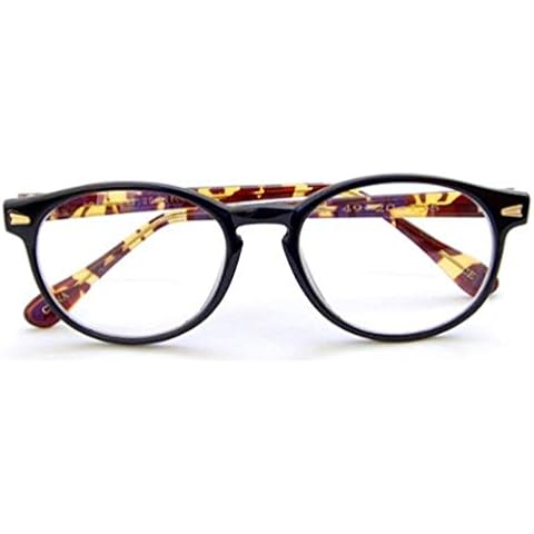 Boomer Eyeware Classic Stylish Bifocal Rounders, Reading Glasses for Men & Women, 2.50, Black Cover