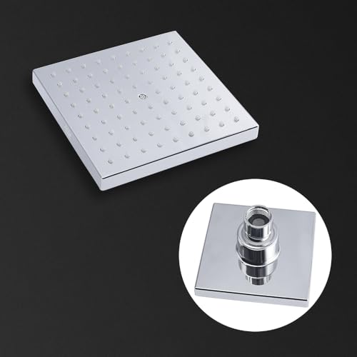 Image of Mila Floro Rain Shower| Chrome Finish Square Overhead Shower | 150 * 150mm Ceiling Mounted | ABS Body| Single Function Rainfall Shower for Broad Coverage & Water Efficiency| (Without Arm)