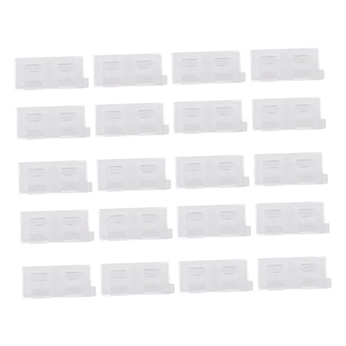 PRETYZOOM 20Pcs Outdoor String Light Clips Adhesive Hooks for Secure Cable Organization Dual Hook Design for Consistent Light Positioning Smooth Surfaces