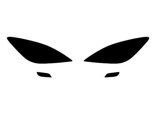 Rvinyl Headlight Tint Covers Compatible with Mazda Mazda3 2010-2013 - Matte Smoke