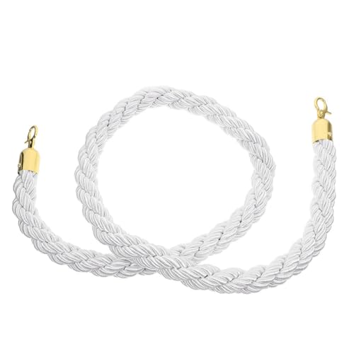 Corde de barrière tressée blanche en chanvre haut de gamme avec crochets