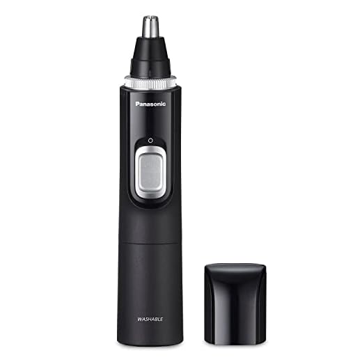 Panasonic Ear and Nose Hair Trimmer for Men with Vacuum Cleaning System, Powerful Motor and Dual-Edge Blades for Smoother Cutting, Wet/Dry – ER-GN70-K (Black)