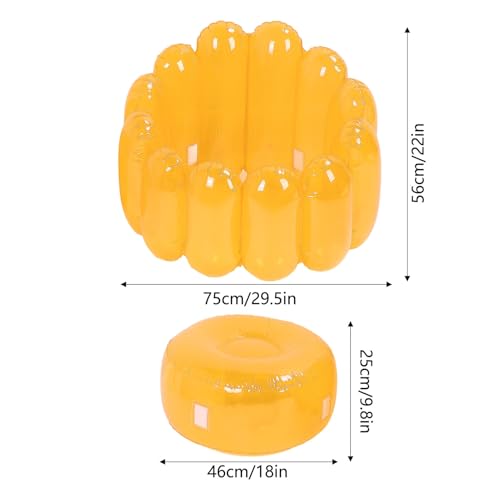 Sofá inflable de PVC inodoro de alta calidad Tnfeeon resistente hasta 250 libras 3
