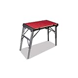 Die Arbeitsfläche beträgt 80 x 47 cm und kann auf zwei unterschiedliche Höhen eingestellt werden: 55 und 80 cm